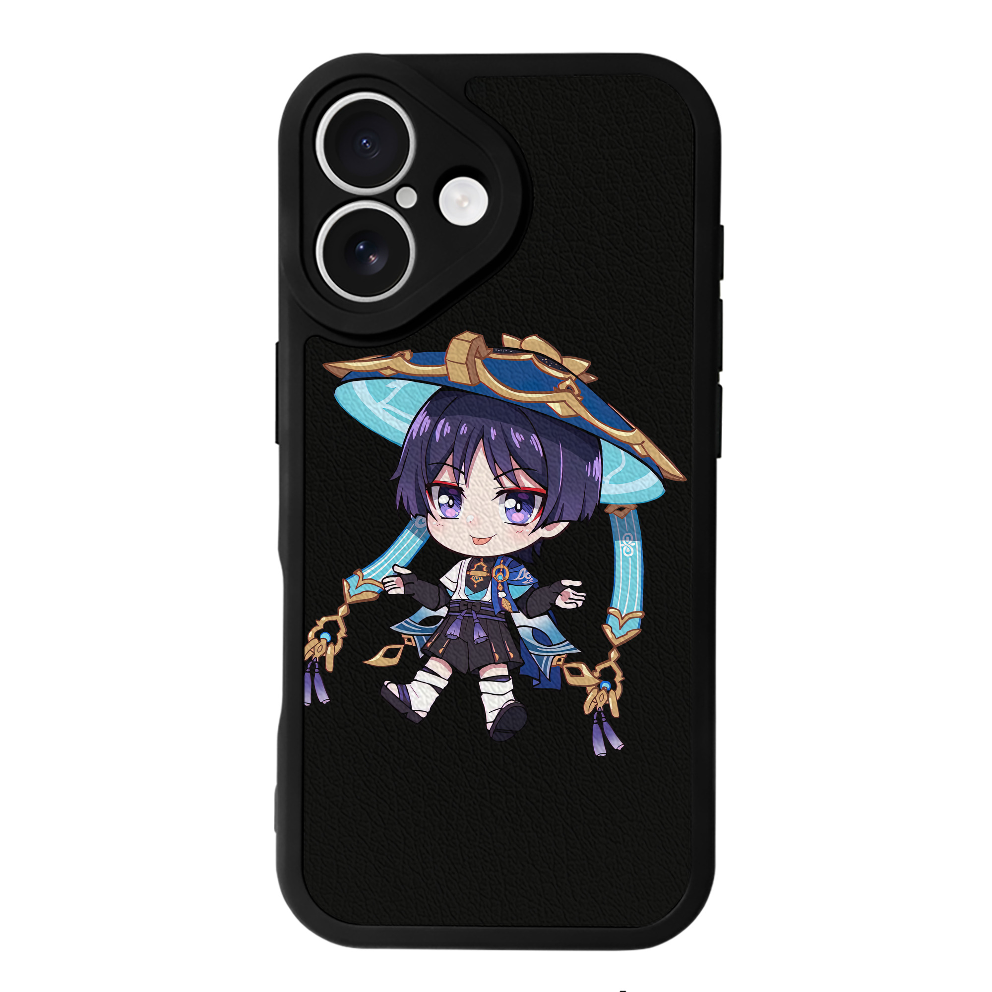 げんし神 さんペい genshin Sanpei 【iPhone 16シリーズ対応】シリコンスマホケース（レザー調） 材質：シリコン